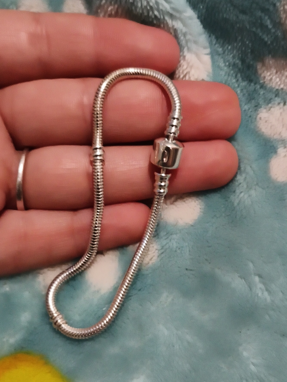 Sterling-Silver Tone Snake Chain Bracelet